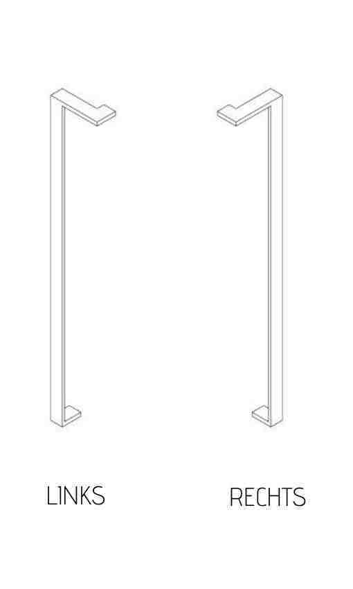 [TIR411240.LI] Tirant de porte DK 07 50/15 - aluminium thermolaqué RAL - pièce - gauche (411240.LI)