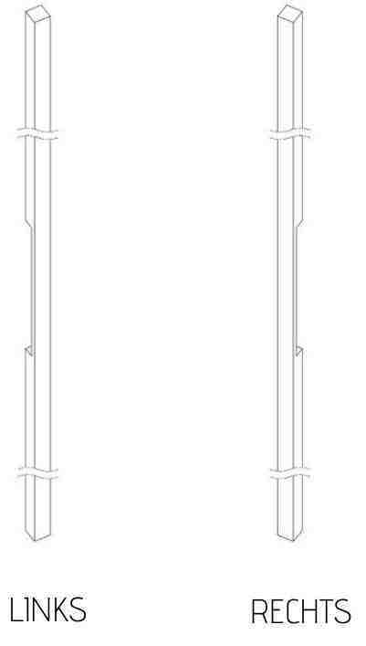 [TIR412056] Tirant de porte BL 02 -30/30 - aluminium thermolaqué RAL - pièce (412056)