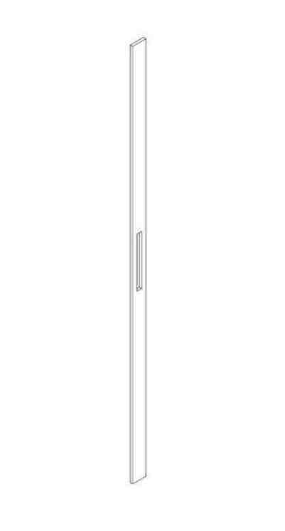 [TIR412100] Tirant de porte PL 03 15/80 - aluminium thermolaqué RAL - pièce - standard - entraxe 340 mm (longueur 500 mm)