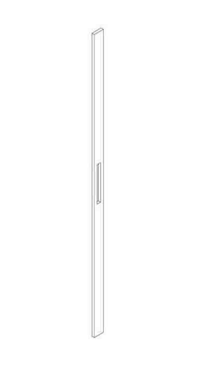 [TIR412120] Deurgreep PL 02 20/80 - aluminium gepoedercoat RAL - stuk