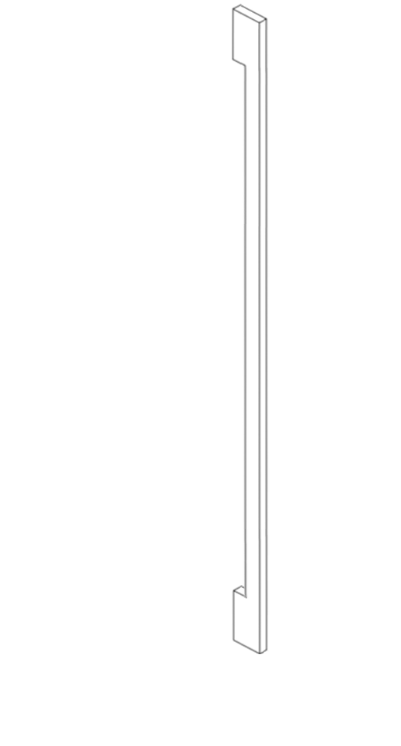 [TIR412130] Tirant de porte PL 13 15/80 - aluminium thermolaqué RAL - pièce