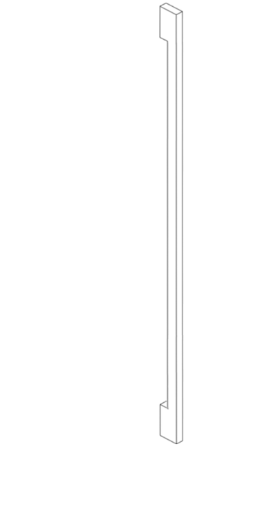 Deurgreep PL 12 20/80 - aluminium gepoedercoat RAL - paar