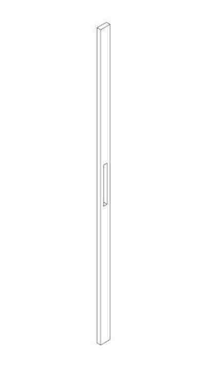 Deurgreep PL 01 30/80 - aluminium gepoedercoat RAL - paar