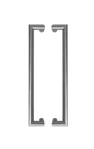 Deurgreep DV Ø32 - inox AISI 316 mat geborsteld - paar - standaardmaat - asmaat 600 mm