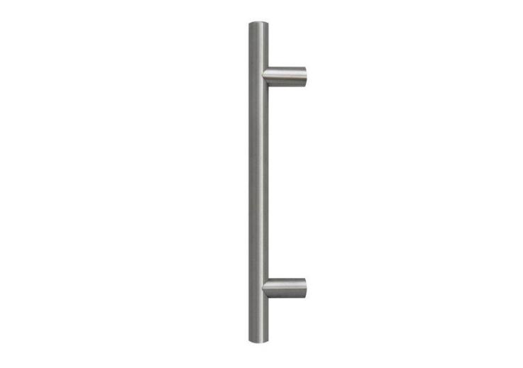 Tirant de porte TT Ø32 - inox AISI 316 laqué RAL 9005 structuré - pièce - standard - entraxe 1000 mm (longueur 1200 mm)